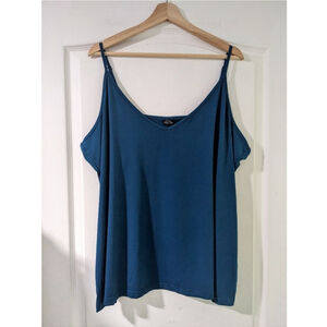 City Chic | Adjustable strap layering camisole in turquoise Blue